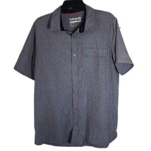 Avalanche Men’s Button Down Outdoors Performance Short Sleeve Woven Shirt Large